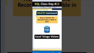 How to Delete Records in SQL  SQL Telugu Tutorial sql [upl. by Hollenbeck]