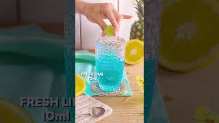 Easy Blue Lagoon cocktail recipe Shorts cocktail [upl. by Dorian]