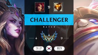 Challenger Match Super Zyra vs Super Bard  KR server Patch 1421 [upl. by Aivilo517]