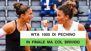 WTA 1000 di Pechino Sara Errani e Jasmine Paolini approdano in finale [upl. by Lexerd]