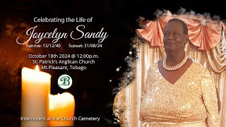 Celebrating The Life of Joycelyn Sandy [upl. by Niamjneb]