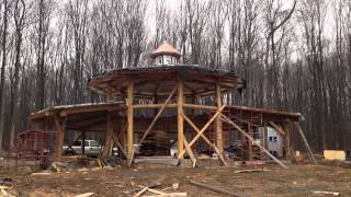 Circular Round Wood Strawbale House [upl. by Ylloh]