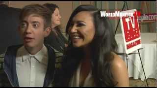 Glee Kevin McHale and Naya Rivera FOX Winter TCA 2013 AllStar party Arrivals [upl. by Diskson]