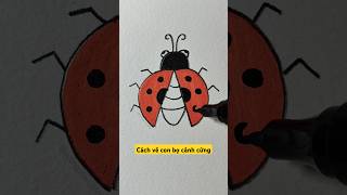 Cách vẽ con bọ cánh cứng🐞drawing beetle painting shorts [upl. by Petey]