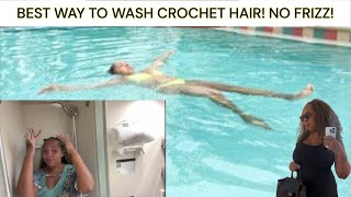 The Best Way To Wash Crochet Hair No Frizz [upl. by Kimbra]