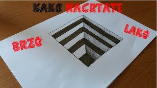 Kako nacrtati rupu u 3du  How to draw a hole in 3d [upl. by Lund]