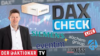 DAXCheck Alzchem CTS Eventim Lanxess Munich Re Rheinmetall Siemens Zalando [upl. by Octave631]