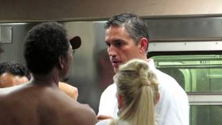 2013 10 10 Jim Caviezel in subway station P2 [upl. by Penny540]