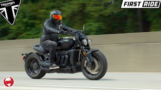 2022 Triumph Rocket 3 R Black  First Ride [upl. by Inohs817]