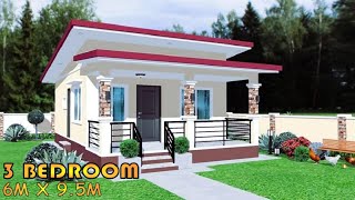 3 BEDROOM  SMALL HOUSE DESIGN IDEA  6X95M  57 SQM  SIMPLE HOUSE DESIGN [upl. by Eelnodnarb974]