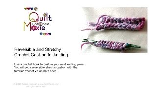 Crochet Cast on for knitting Stretchy Reversible Pretty [upl. by Smiga]