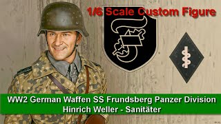 Custom 16 scale Waffen SS Frundsberg Panzer Division Hinrich Weller  Sanitäter and acessories [upl. by Neelhtac]