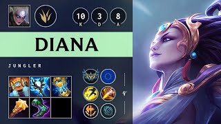 Diana Jungle vs Lee Sin Rampage  EUW Challenger Patch 1418 [upl. by Yecad]