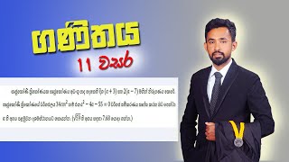 grade 11 maths  wargaja sameekarana grade 11වර්ගඡ සමීකරණ  සමීකරණ [upl. by Niahs926]