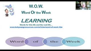 WOW  Word Of the Week Learning [upl. by Irakuy]