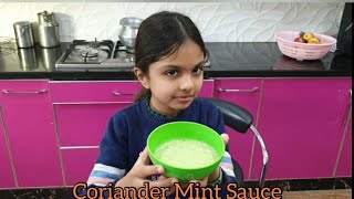 Mint Coriander SaucePodina Dhania RaitaChatni recipe [upl. by Buine739]