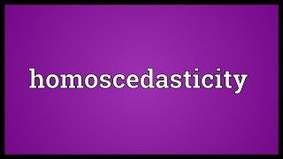 Homoscedasticity Meaning [upl. by Cimbura]