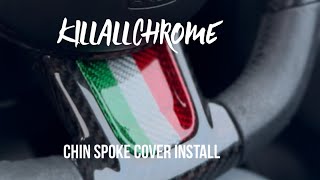 Chin Spoke Install Genuine Carbon Fibre Abarth 595 Tri Colour  KillAllChrome [upl. by Wise317]