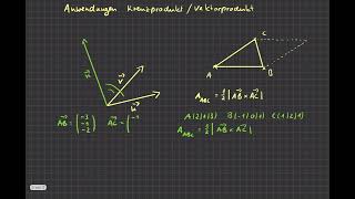 Vektoren  Flächeninhalt eines Dreiecks mit dem Vektorprodukt [upl. by Leilani736]