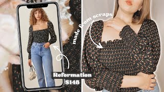 Sewing My Dream Wardrobe Recreating A Shirred Reformation Top [upl. by Sirk]