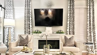 LIVING ROOM MAKEOVER  NEUTRAL amp MODERNGLAM [upl. by Greyson690]