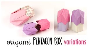 Origami 5 Sided Gift Box Tutorial  DIY Gift Box  Paper Kawaii [upl. by Horace567]