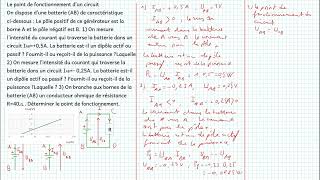 Point de fonctionnement dun circuit [upl. by Yltneb]