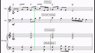 Example counter melody  pads  melodic bass [upl. by Roma]