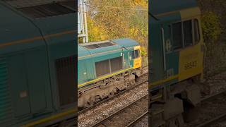 4L41 Class 66543 passes Motts Lane Footbridge for Basford Hall Yard Fl [upl. by Ylek]