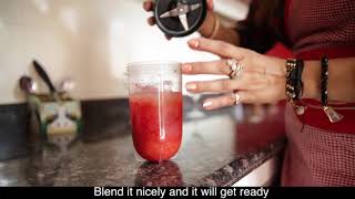 STRAWBERRY MARGARITA MOCTAIL EASY REFREASHING BEAT THE HEAT TREAT CHILLEDLEARN HOW TO MAKE [upl. by Wendel631]