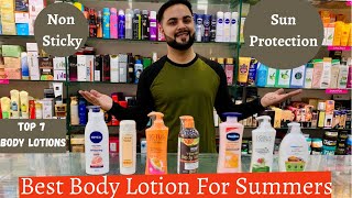 Top 7 Body Lotion for Summers Best Lotion with Sun Protection [upl. by Enytsirk]