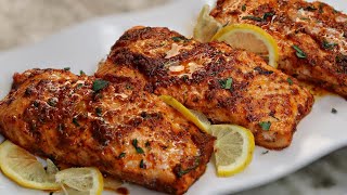 15 minutes Lemon Butter Baked Salmon Recipe  Easy Dinner Idea [upl. by Ecnatsnoc]