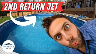 How To Install a Second Return Jet in An Above Ground Pool [upl. by Tracay]