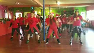 Mamacita ¿Donde Esta Santa Claus Version Cumbia Zumba Navideña Choreo [upl. by Ketchan740]