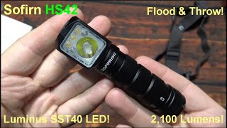 Sofirn HS42 Flashlight Kit Review Luminus SST40CSP3030 LEDs Flood amp Throw Angle or Headlamp [upl. by Fesuy]