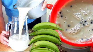 Receta Tradicional de Colada de Plátano con Leche  Cocina Ecuatoriana [upl. by Karl]