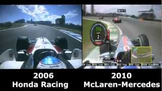 Jenson Button onboard lap 2006 2011 Interlagos [upl. by Boothe420]