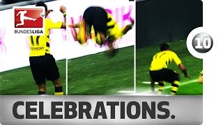 Top 10 Acrobatic Goal Celebrations [upl. by Rolanda]