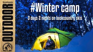 Winter camp 3 days 2 nights in Nordmarka using backcountry skis with pulk in 20C  HD amp Sub [upl. by Sabsay]