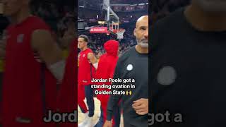 Jordan Poole got a standing ovation from Warriors fans 👏 [upl. by Imerej307]