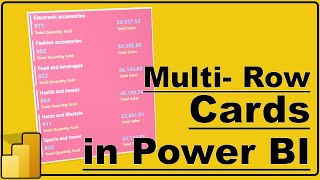 MultiRow Cards in Power BI  How to a MultiRow Card in Power BI  23 [upl. by Langdon]