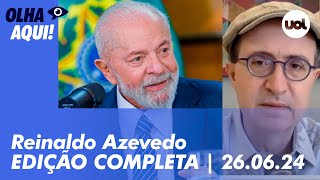 Reinaldo Azevedo analisa Lula no UOL Milei caso Juscelino Filho maconha e STF e mais ao vivo [upl. by Petr]