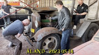 20230514 Åland Vevstart av veteranbil [upl. by Yxel929]