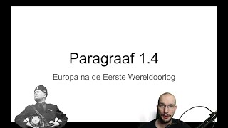 Havo 3 Paragraaf 14 quotEuropa na de Eerste Wereldoorlogquot [upl. by Eanaj767]