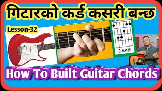 How to built guitar chords  Guitar chord class  गिटारको कर्ड कसरी बन्छ सिक्नुहोस [upl. by Alacim]