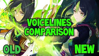 TIGHNARI OLD vs NEW VOICE in 36 update COMPARISON  Genshin Imapct [upl. by Sirromal538]