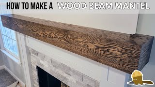 How to Make a Wood Beam Fireplace Mantel [upl. by Giza766]