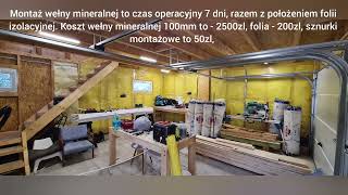 Budowa garażu szkieletowego 35m2  część 9  instalacja elektryczna oraz ocieplenie [upl. by Deni]