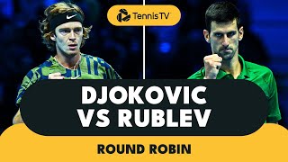 Novak Djokovic vs Andrey Rublev Highlights  Nitto ATP Finals 2022 [upl. by Keraj]