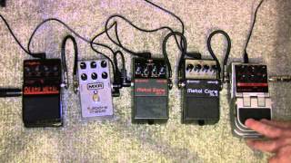 Heavy Metal Distortion Pedal Shootout  MXR Boss Digitch Line 6 [upl. by Rois]